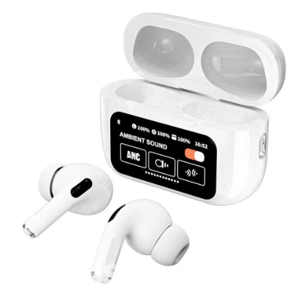 A9 Pro ANC Earbuds Touch Screen Display